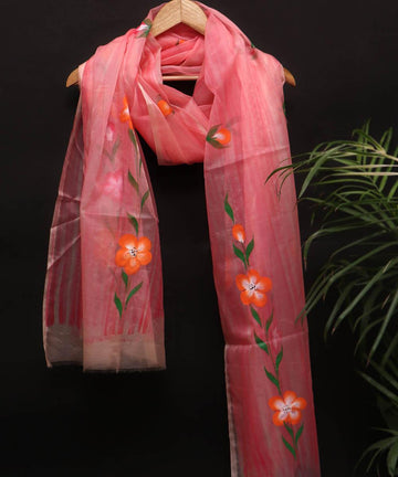 Organza Fabric Material Dupatta  Stole Scarf Digital Print Buy Now Fabric Dekho